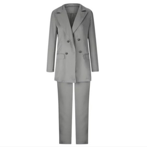 2 Pcs Blazer and Pants Suit Set - Picture 4 of 12